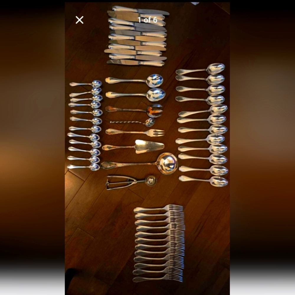 Alfenide Silver Plated Cutlery Set 56 Pieces